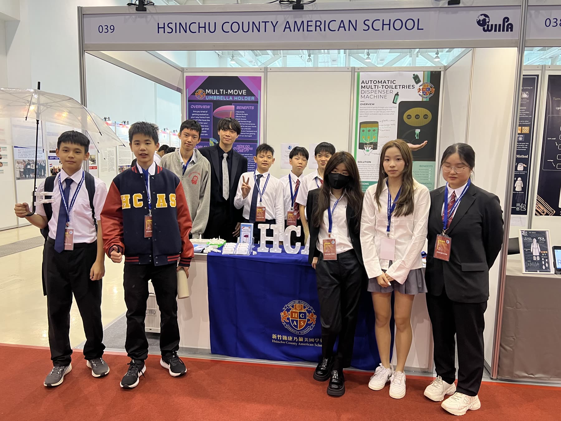 The HCAS team at booth 039, KIDE 2025
